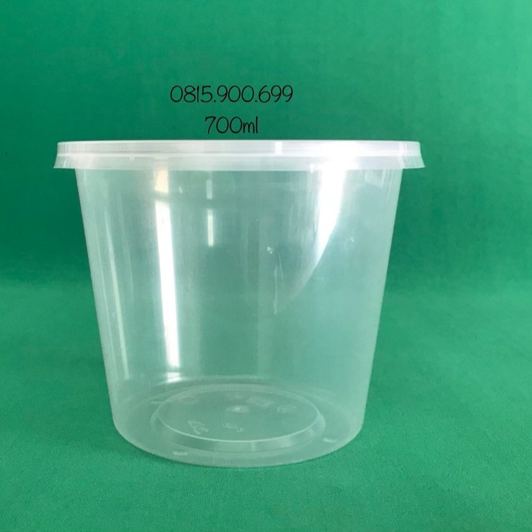 HỘP NHỰA TRÒN PP CÓ NẮP 700ml