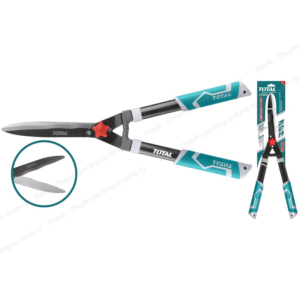 Kéo cắt tỉa cây cảnh TOTAL THT1516301 23.5" thép Cr-V sơn phủ Teflon chống rỉ sét siêu bén, kéo cắt cây kiểng làm vườn