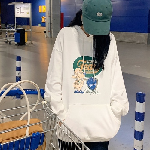 Áo Hoodie Tay Dài In Hình Cún Con Dễ Thương