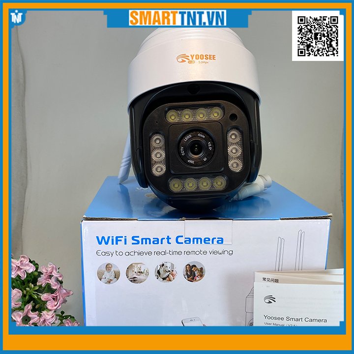 Camera IP Wifi ngoài trời PTZ Yoosee 4 râu 5.0MP siêu nét tặng thẻ nhớ 32G, hàng đẹp Smarttnt.vn