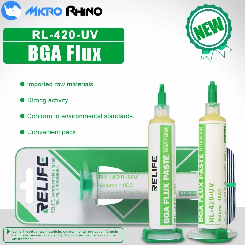 Keo Hàn Không Chứa Chì 10ML BGA RL-420 RL-421 RL-422 Cho Bo Mạch Chủ Điện Thoại PCB/BGA/PGA/SMD