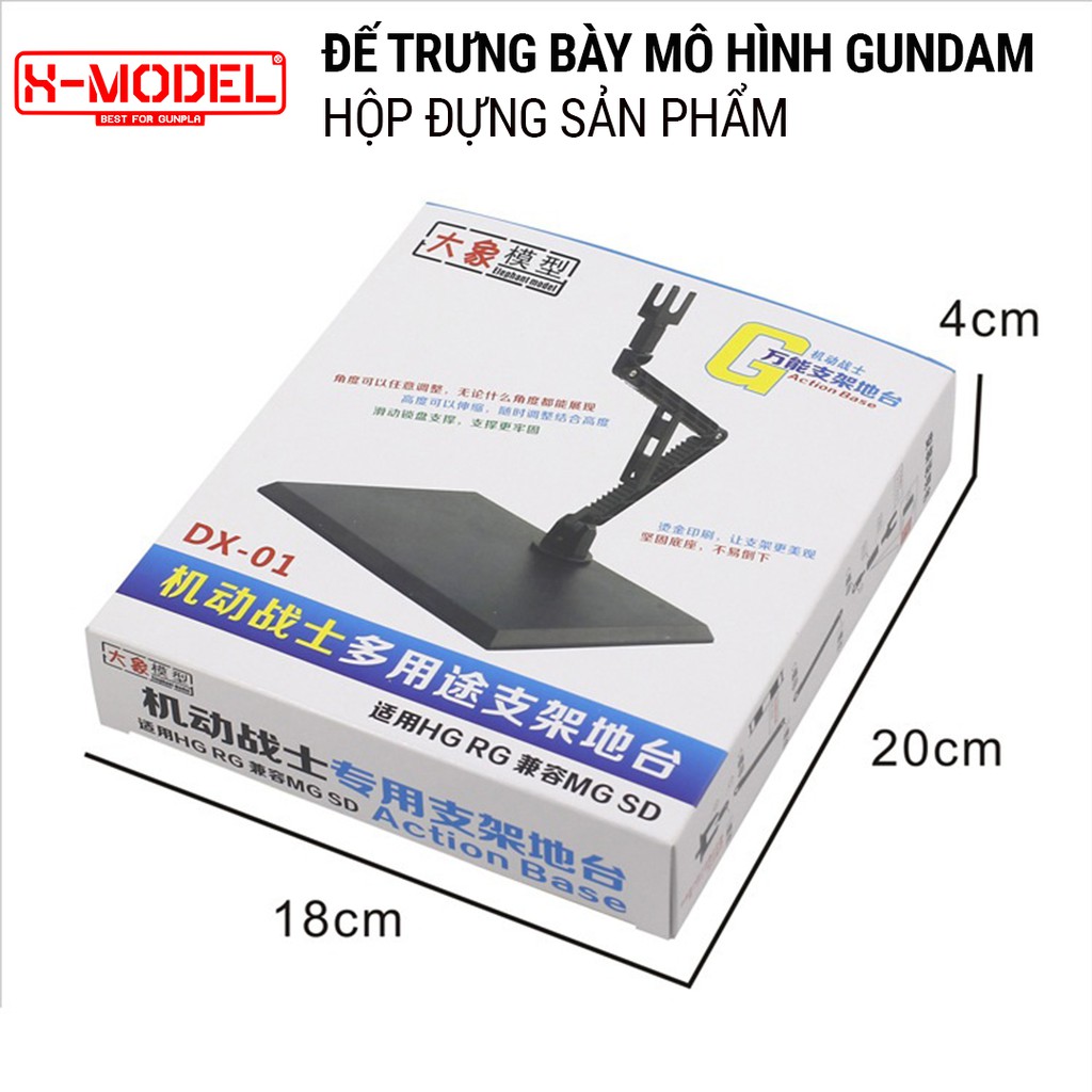 Đế trưng bày đồ chơi mô hình Gundam X MODEL DX01 Action Base kiểu mới cho Mô Hình gundam 1/144 (HG, RG, SD, MG)