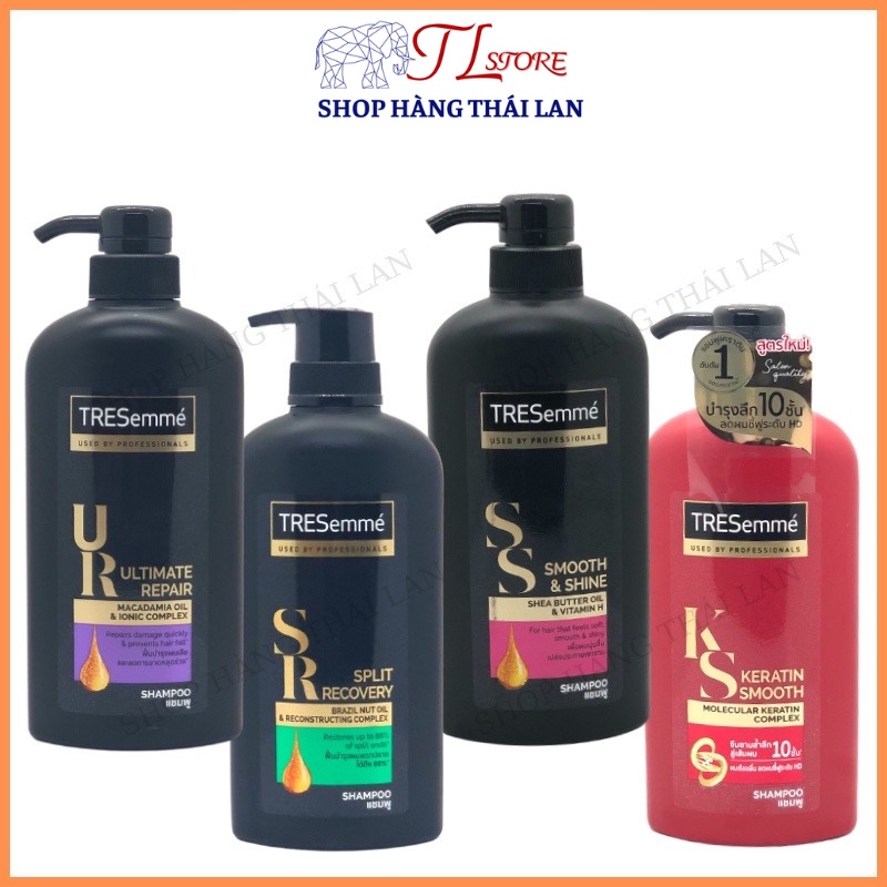 Dầu Gội Đầu TRESEMME Thái Lan Màu Đỏ Màu Đen chai 425/450ml