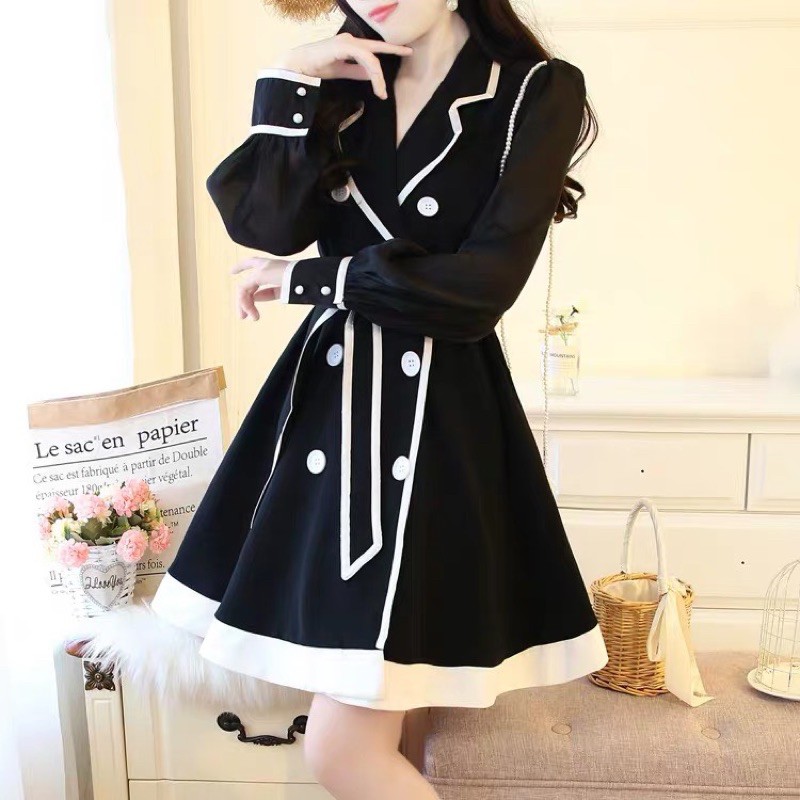 Đầm vest phối nút kèm nịt , Đầm xoè cao cấp ( kèm video) | BigBuy360 - bigbuy360.vn