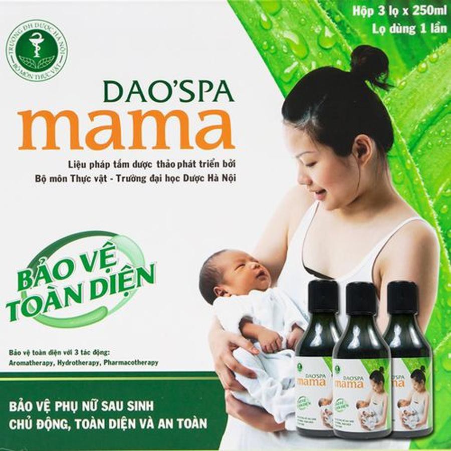 (Chính Hãng)_Dao's Spa Mama_Nước Xông, Tắm Gội Đầu Cho Mẹ_3 Chai x 250 ml/Hộp