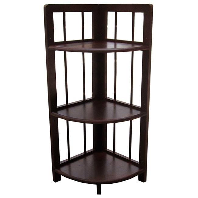 Kệ Góc Tường 3 Tầng Gỗ Tự Nhiên 100%  (Nâu)