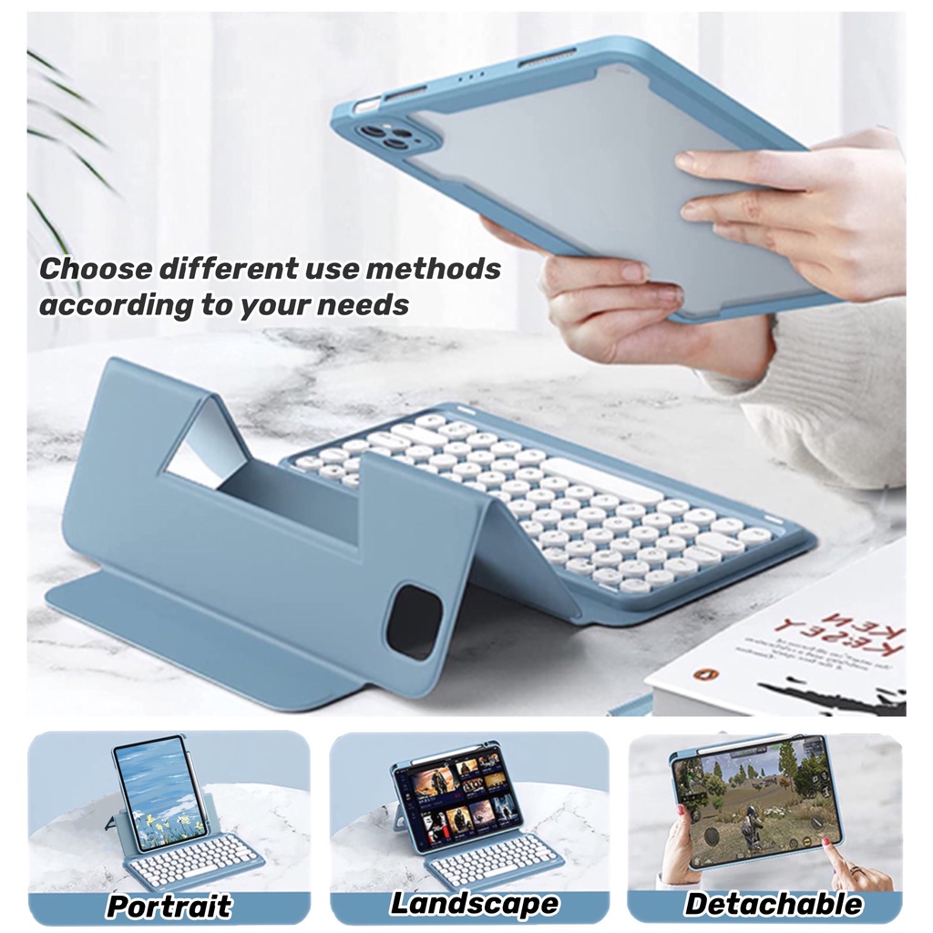 NIXXOS Bao Da Mềm Xoay 360 Độ Có Bàn Phím Bluetooth Cho iPad 10.2'' iPad 7th/8th/9thGen 10.9'' Air4/Air5 Pro11'2020/2021
