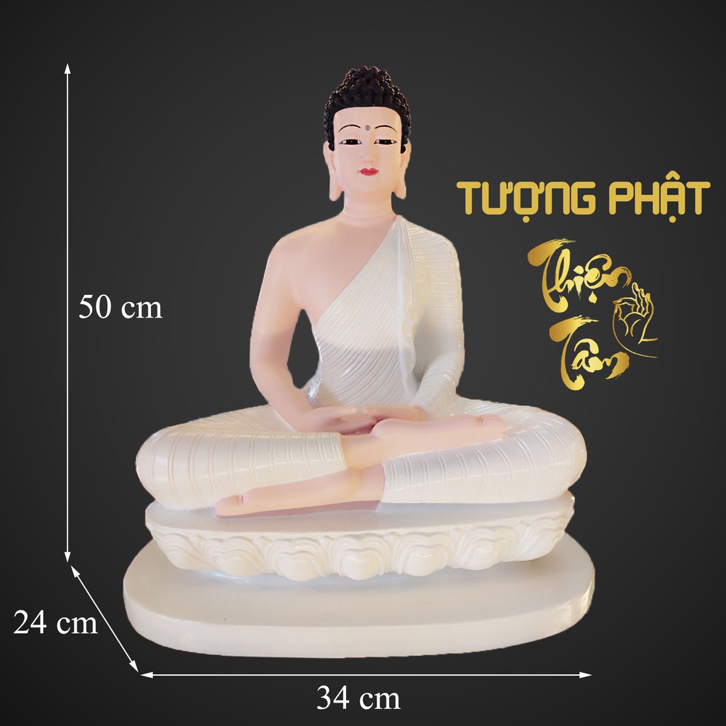 Tượng Phật Bổn Sư Thích Ca Mâu Ni Thái Lan cao 50cm – Ngồi – Màu Vàng