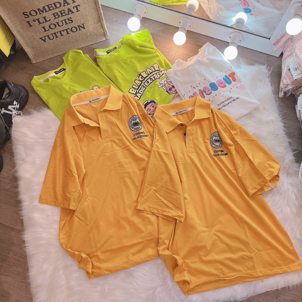 (HCM) Áo thun cổ trụ fom rộng siu xinh , thời trang xinh xỉu , phong cách hàn quốc KOKO MI FASHION