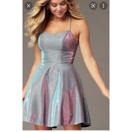 Đầm xoè A mini dress hai dây nhũ sequin hồng VNXK xuất khẩu dư xịn đính kim tuyến glitter lấp lánh sexy đi tiệc bar