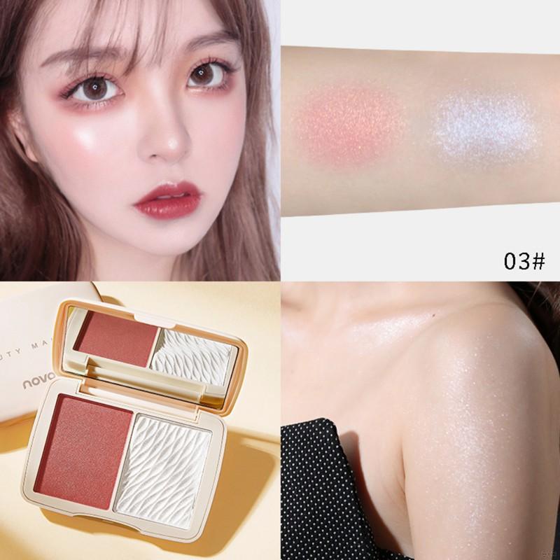 [Hàng mới về] Phấn Highlight Và Tạo Khối Novo 2 Trong 1 Tông Nhũ Và Lì Trang Điểm Lâu Trôi | BigBuy360 - bigbuy360.vn