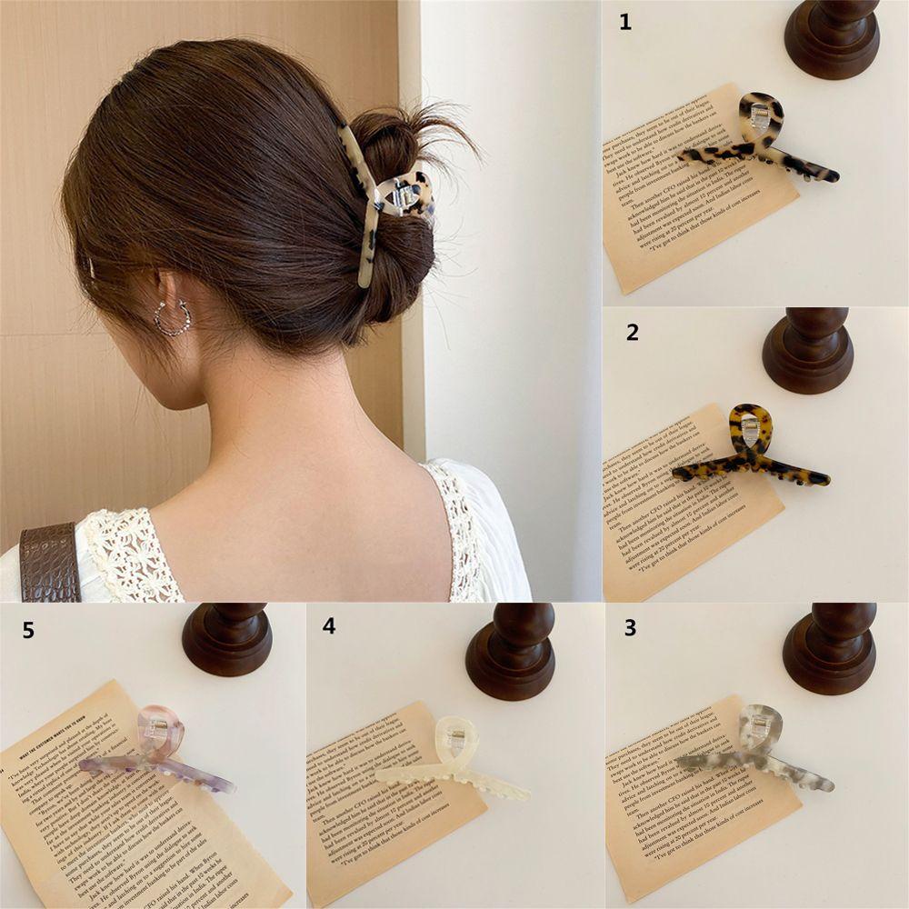 Kẹp Tóc Móng Vuốt Họa Tiết Da Báo Chống Trượt Thời Trang Nữ