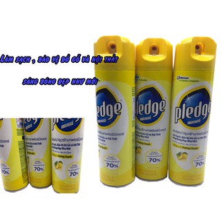 Bình Xịt Đánh Bóng Đồ Gỗ Pledge Hương Chanh Chai 330ml