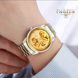 Đồng Hồ Cơ Nam Lộ Máy Chính Hãng FNGEEN Dây Thép Cao Cấp