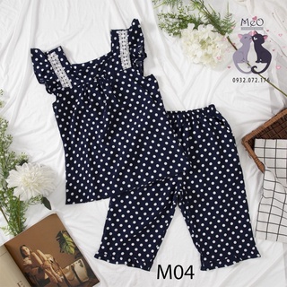 Bộ mặc nhà nữ quần lững vải lụa M04