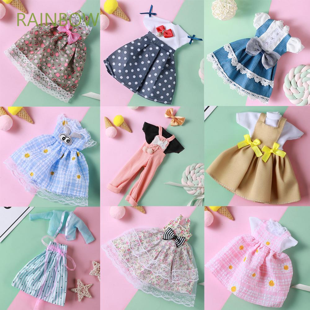 Trang phục mùa hè bằng vải phối ren cho búp bê kích thước 1/6 mới dễ thương