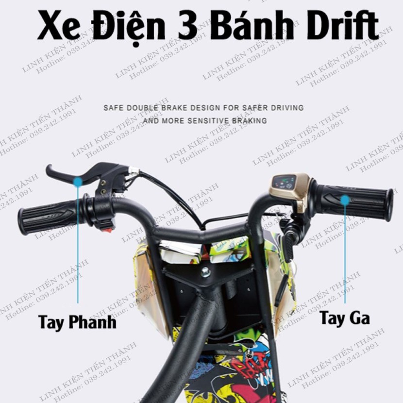 Dây Phanh Dành Cho Xe Điện 3 Bánh DRIFT SCOOTER 360 Cho Trẻ Em