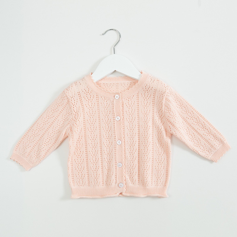 Áo Khoác Cardigan Dệt Kim Chống Nắng Thoáng Khí 0977 Cho Bé Gái Sơ Sinh Và Trẻ Nhỏ