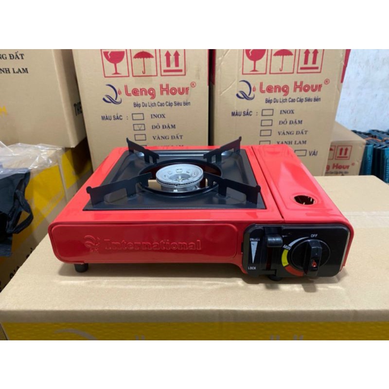 Bếp gas du lịch màu sử dụng lon gas