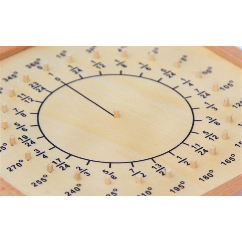 Bảng ghép hình chia tọa độ Montessori (Fraction Board)