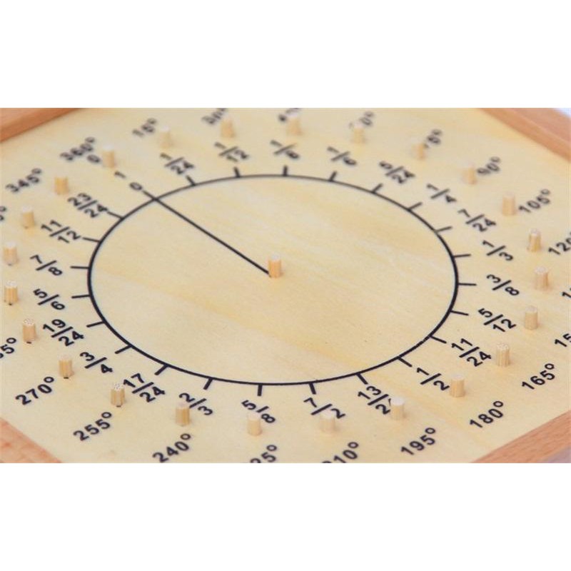 Bảng ghép hình chia tọa độ Montessori (Fraction Board)