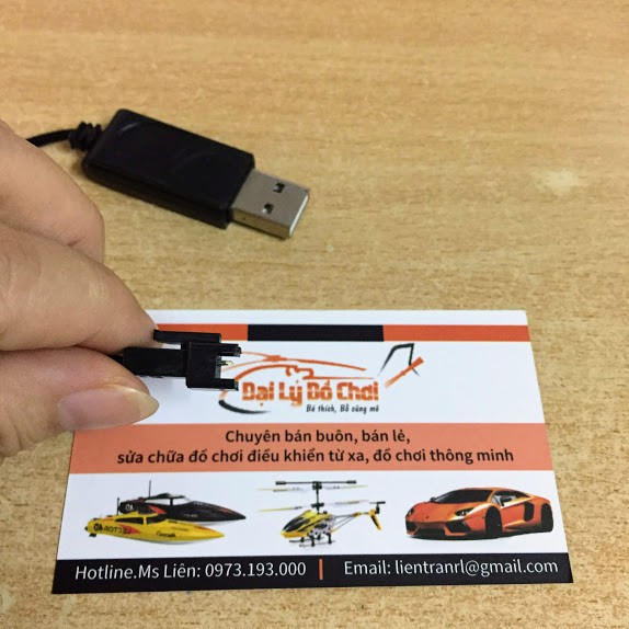 Dây sạc usb 3.7v chân càng cua đen sm 2p