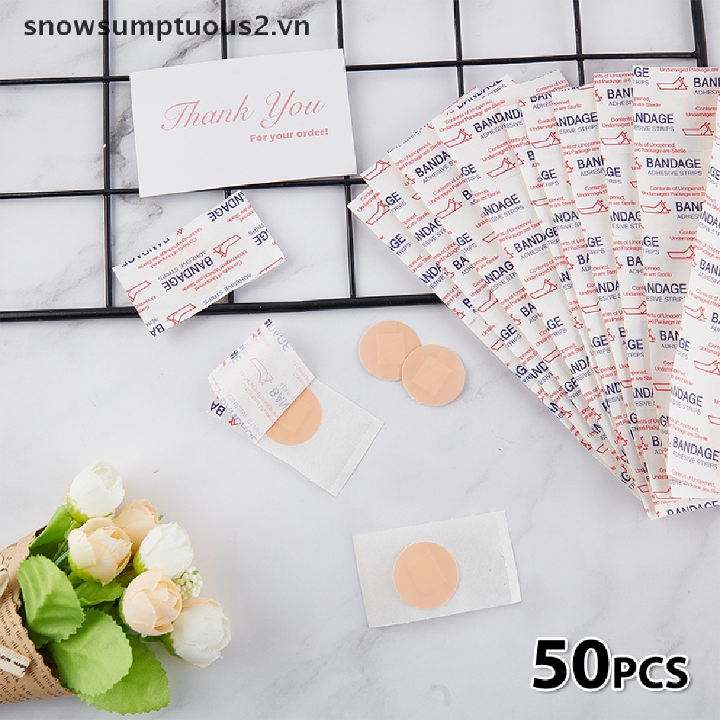 [Hàng mới về] Bộ 50 miếng băng dán y tá hình tròn không thấm nước