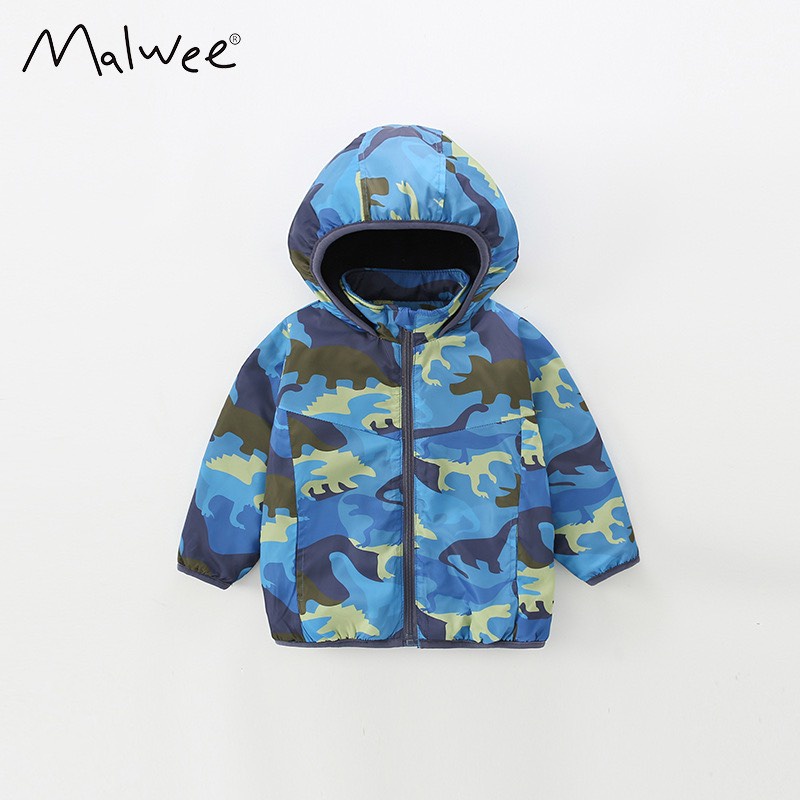 Áo gió Malwee xanh khủng long MW7119 cho bé trai 2-8 tuổi - Little Maven Official Store