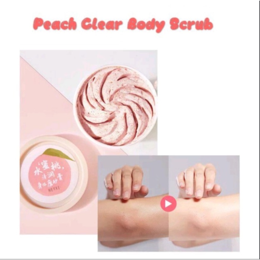 Tẩy Da Chết Toàn Thân Heyxi Đào Peach Clear Body Scrub Moisturizing Nourishing 200G