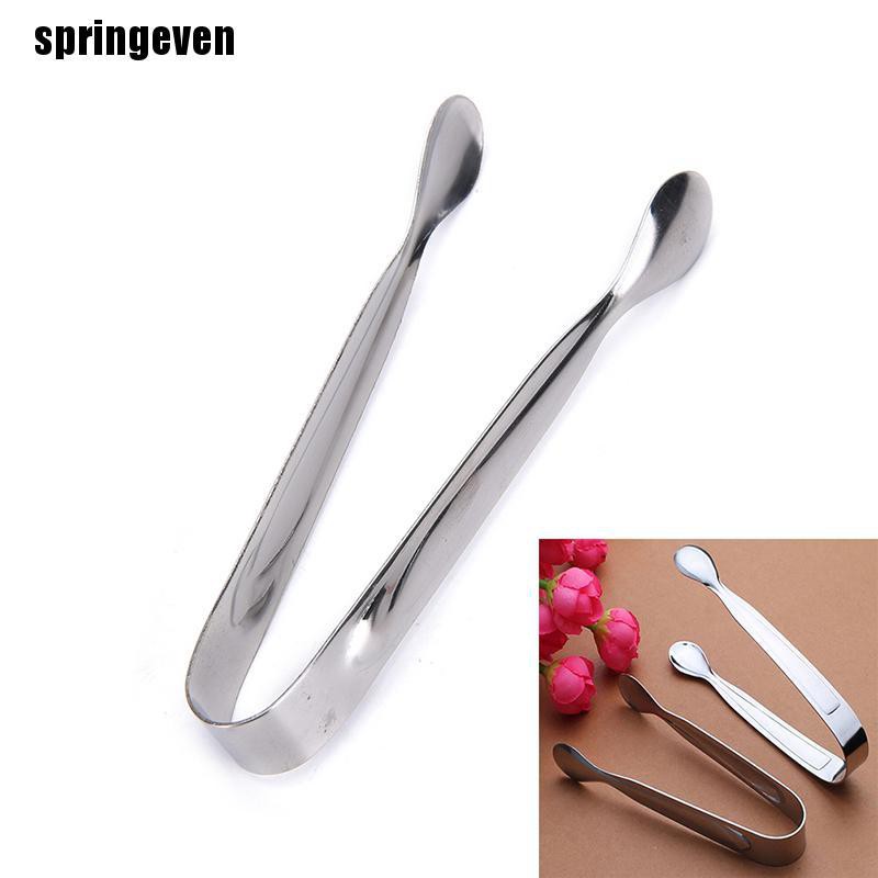 Kẹp Gắp Đá / Cà Phê Bằng Thép Không Gỉ Màu Bạc 4 Cái