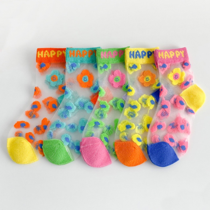 Vớ Pha Lê Trẻ Em Mùa Hè Phim Hoạt Hình Cầu Vồng AKKU