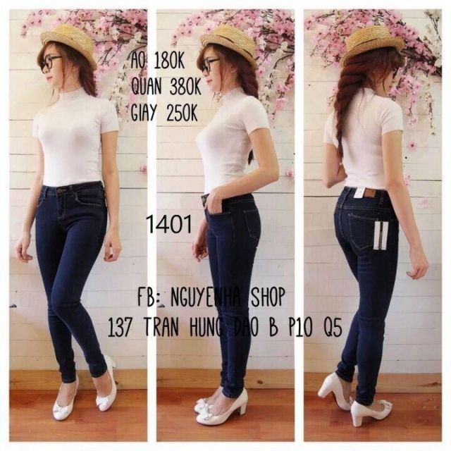 QUẦN JEANS NỮ CỰC CHẤT - 2 TONE MÀU