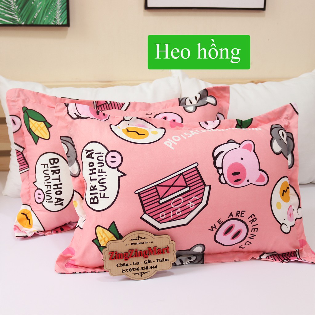 [Xả hàng] Bộ Vỏ Gối Nằm Kích thước 45x65cm Mẫu Báo Pink  (Được lựa mẫu) | BigBuy360 - bigbuy360.vn