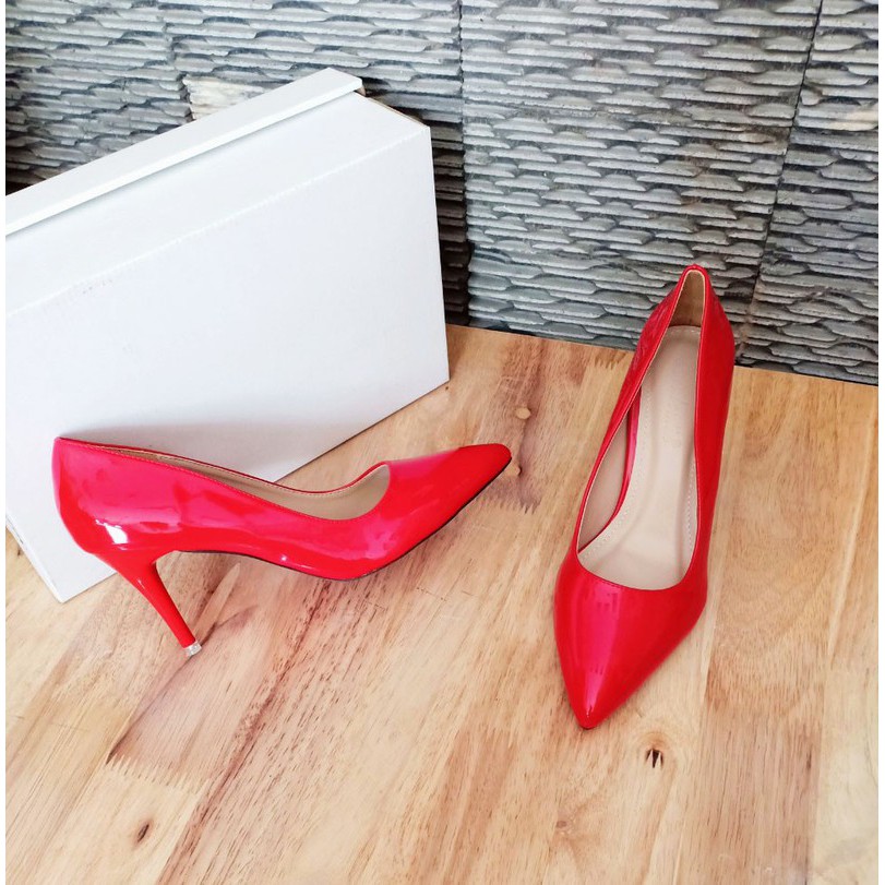 Giày cao gót nữ bít mũi đế nhọn cao 7 phân phom rộng nên giảm 1 size