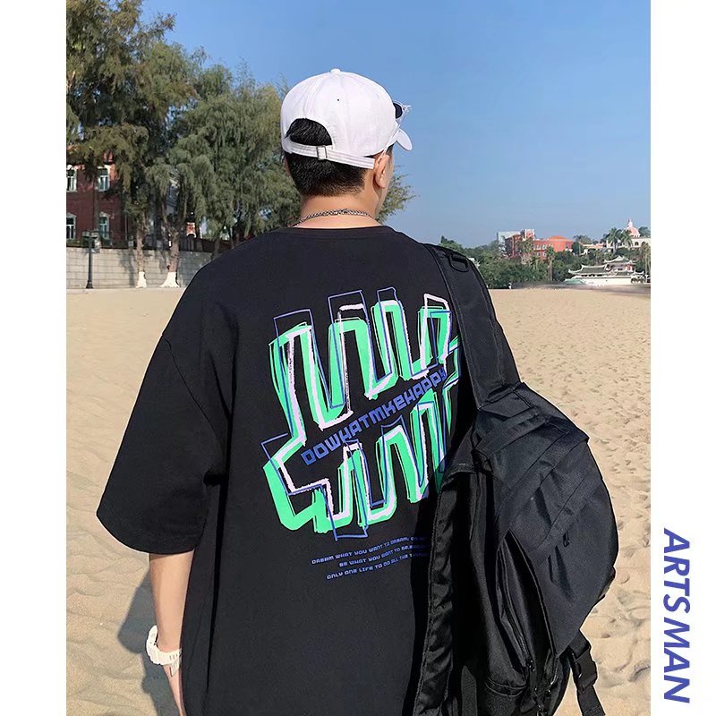 Áo Thun Cổ Tròn Tay Ngắn In Chữ M-8XL Có 4 Màu Thời Trang Cho Nam Và Nữ