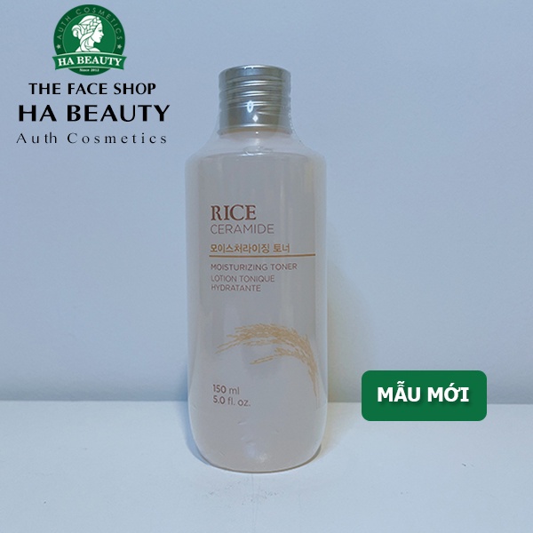 Nước hoa hồng trắng da dưỡng ẩm se khít lỗ chân lông cấp ẩm The Face Shop Rice Ceramide Moisturizing Toner 150ml