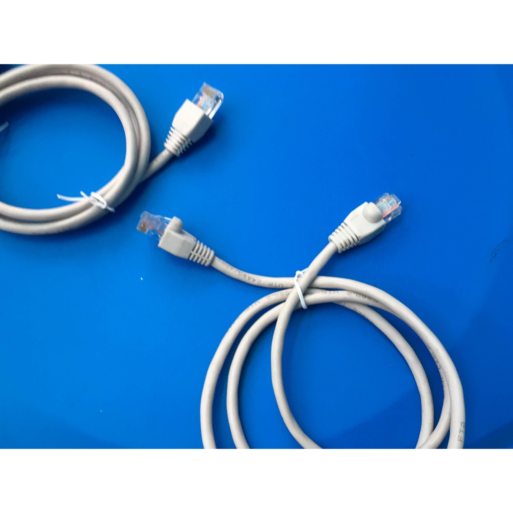 Cáp mang cat5e dài 1m đúc sẵn, màu xám