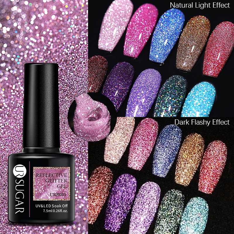 Gel sơn móng tay UR SUGAR lấp lánh bán vĩnh viễn thời trang tỏa sáng
