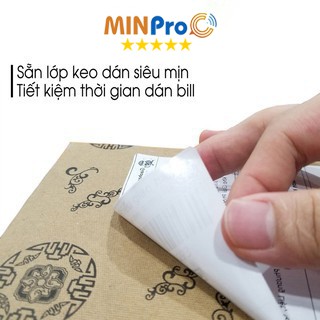 20 Tờ giấy in nhiệt MINPRO tự dính 3 lớp 76x130 in đơn Shopee sẵn bóc dán tiện lợi