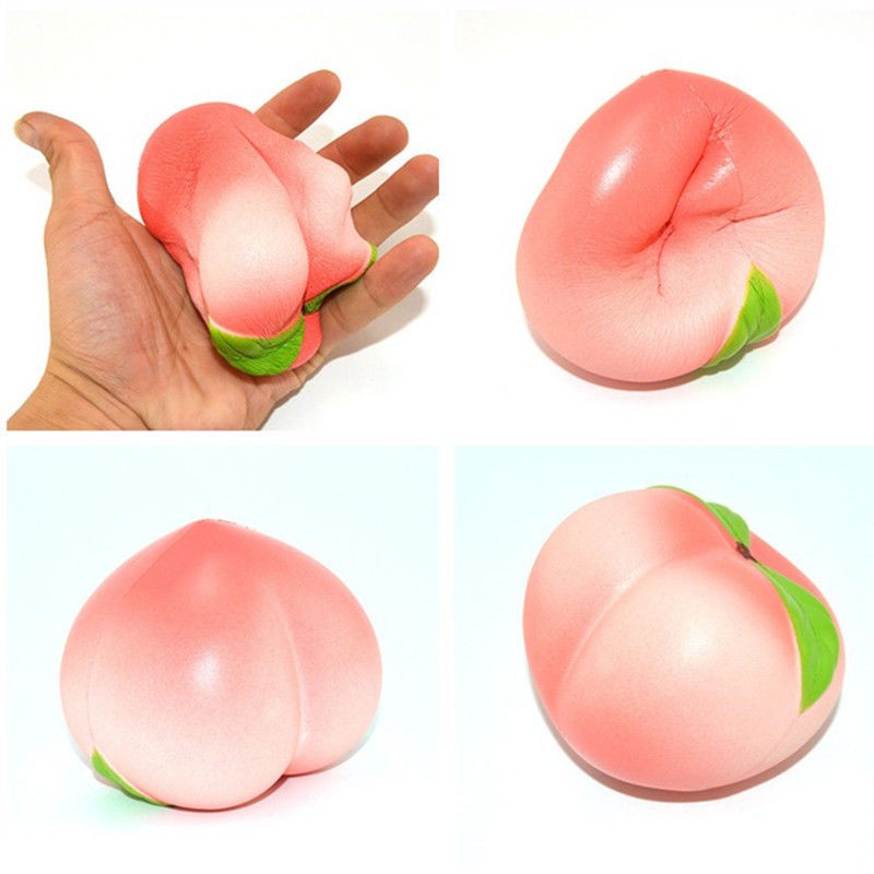 Đồ chơi Squishy Giảm Stress Hình Quả Đào Dễ Thương Cho Bé 10cm