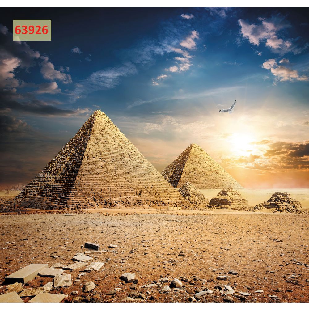 Tranh dán tường phòng khách thiên nhiên nổi tiếng KIM TỰ THÁP, CẦU VÀNG ĐÀ NẴNG, NÚI PHÚ SĨ NHẬT BẢN, LÀNG PHÁP