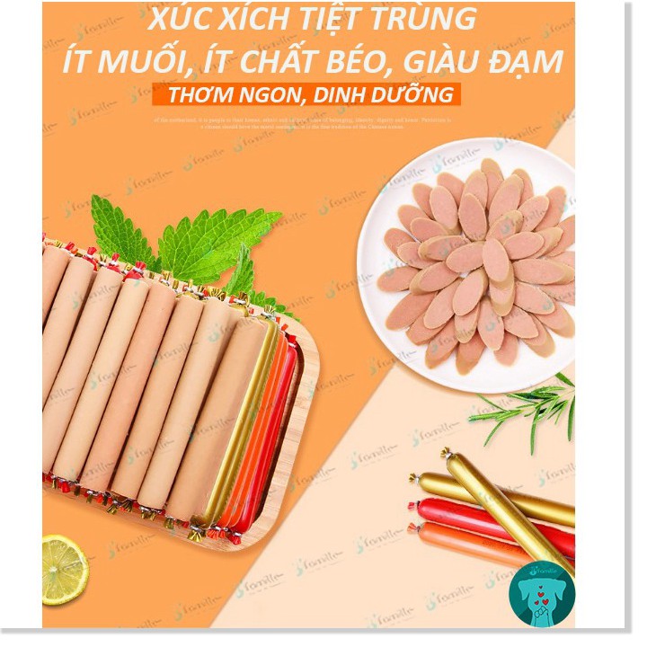 [THƠM NỨC] Xúc Xích Ăn Liền Cho Thú Cưng, 100% Từ Thịt Thật/ 3 Vị-Bò Gà Vịt, Cung Cấp Năng Lượng, Dinh Dưỡng Tối Ưu.