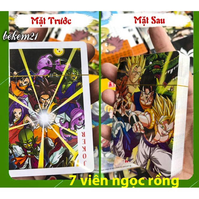 Bộ bài Tây anime dragon ball , bộ Tú 7 viên Ngọc rồng 54 lá