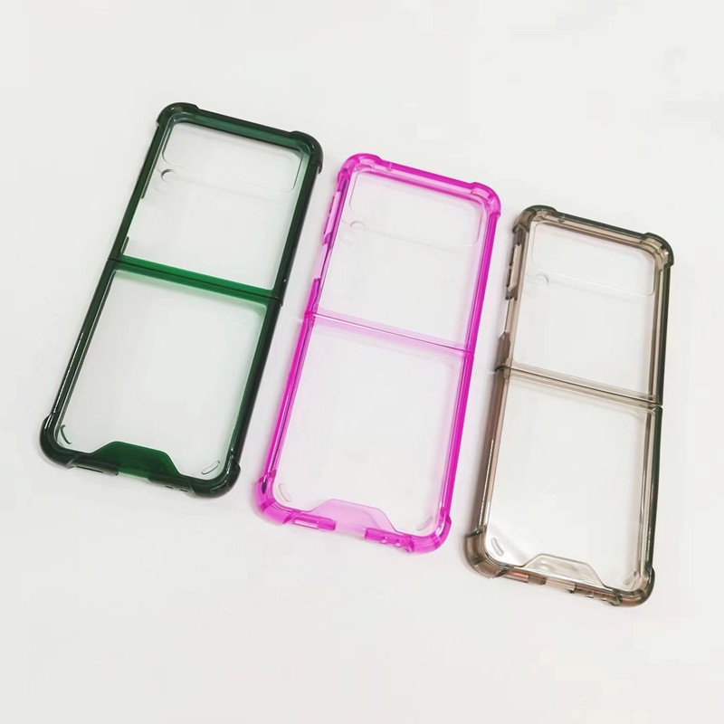 Ốp Điện Thoại Trong Suốt Bảo Vệ Bốn Góc Chống Sốc Chống Rơi Màu Sắc Trong Suốt Cho Samsung Galaxy Z Flip 3 5G Z Flip3 Zlip3