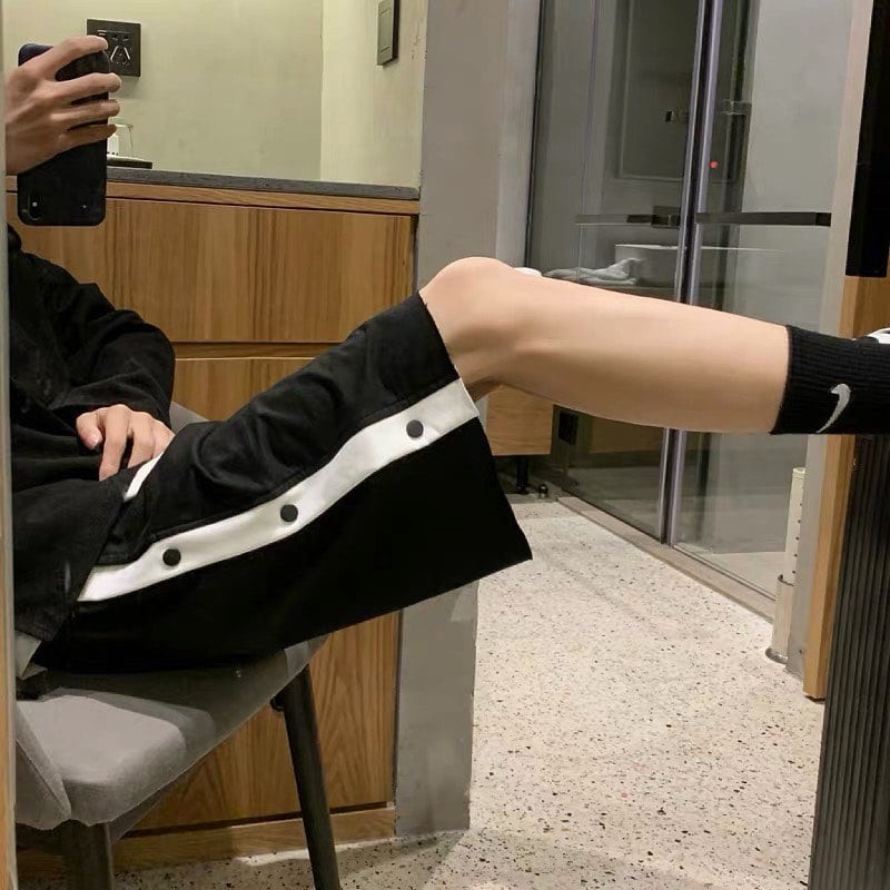 Quần Short Button 1 line unisex ( 1 sọc + cúc )