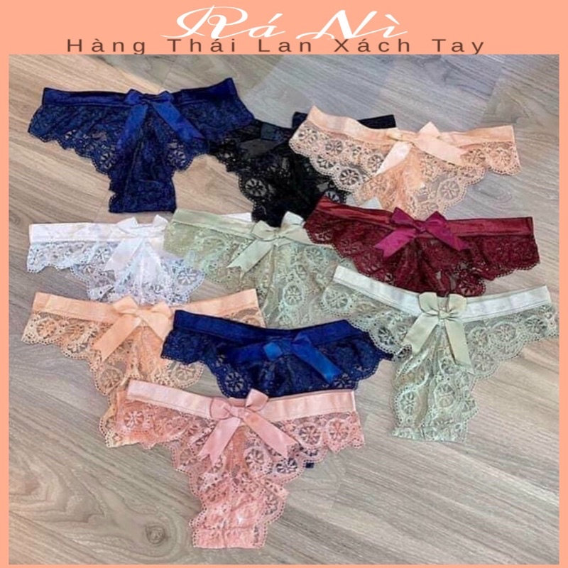 Set Combo 10 Quần Lót Chip ZH Ren Nơ Lọt Khe Gợi Cảm Quyến Rủ Sexy Chuẩn Thái Lan