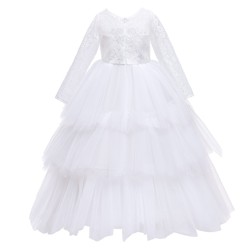 Đầm công chúa MQATZ LP-276 tay dài phối ren hoa cho bé gái 4-14 tuổi