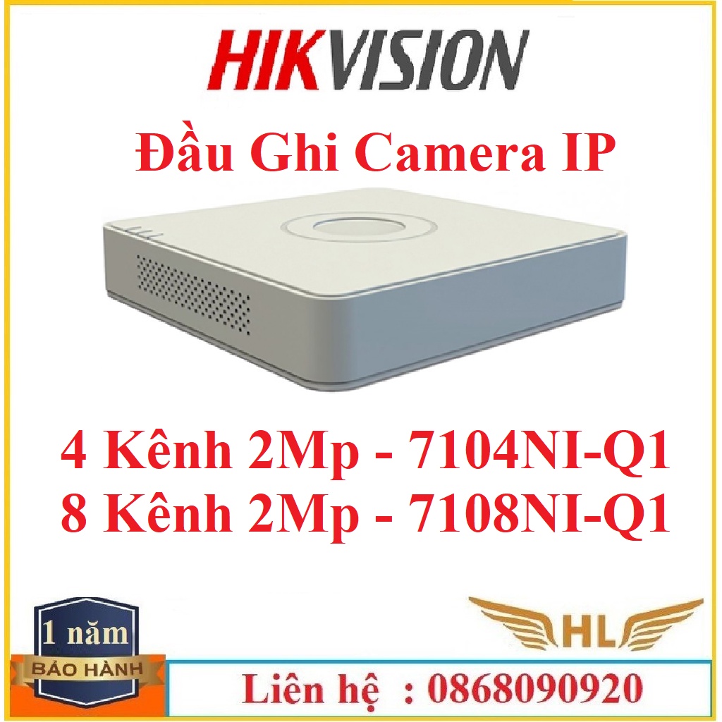 Đầu Ghi Hình Camera Ip Hikvision 4 kênh 8 Kênh 2Mp ,Hikvision DS-7104NI-Q1 ,Hikvision DS-7108NI-Q1- Chính hãng