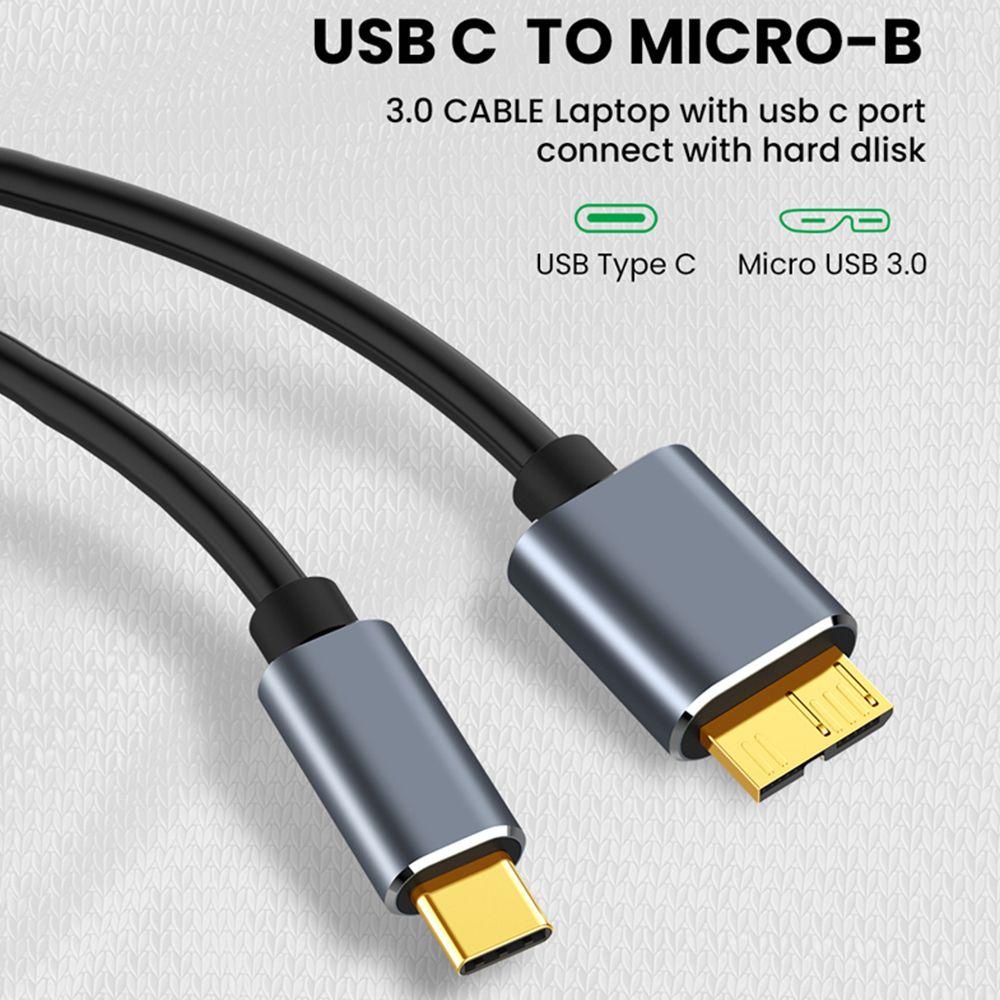 Dây Cáp Sạc Ổ Cứng Ngoài USB C 3.0 Micro B 0.5 / 1 / 1.5 / 2m 3A 5Gbps Type C Chất Lượng Cao