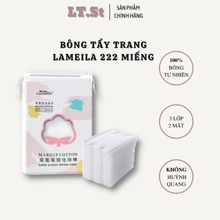 Bông tẩy trang Lameila cotton gói 222 miếng mẫu mới nhất - Hàng chính hãng